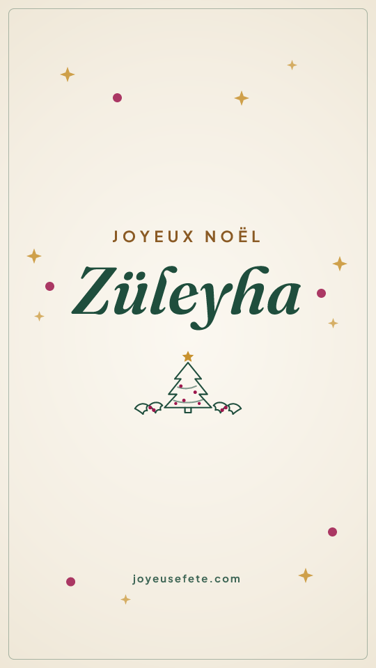 Image « Joyeux Noël Züleyha » au format story