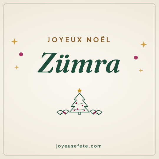 Image carrée « Joyeux Noël Zümra » pour WhatsApp