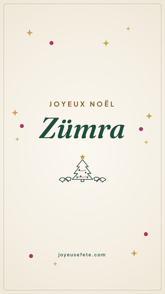 Image « Joyeux Noël Zümra » au format story