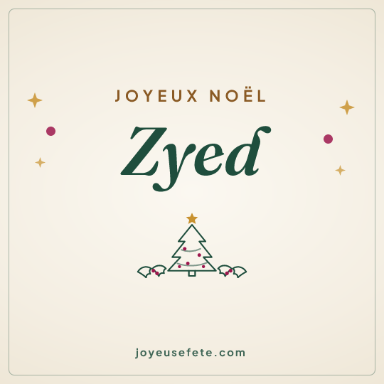 Image carrée « Joyeux Noël Zyed » pour WhatsApp
