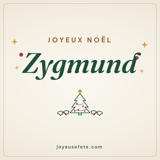 Image carrée « Joyeux Noël Zygmund » pour WhatsApp