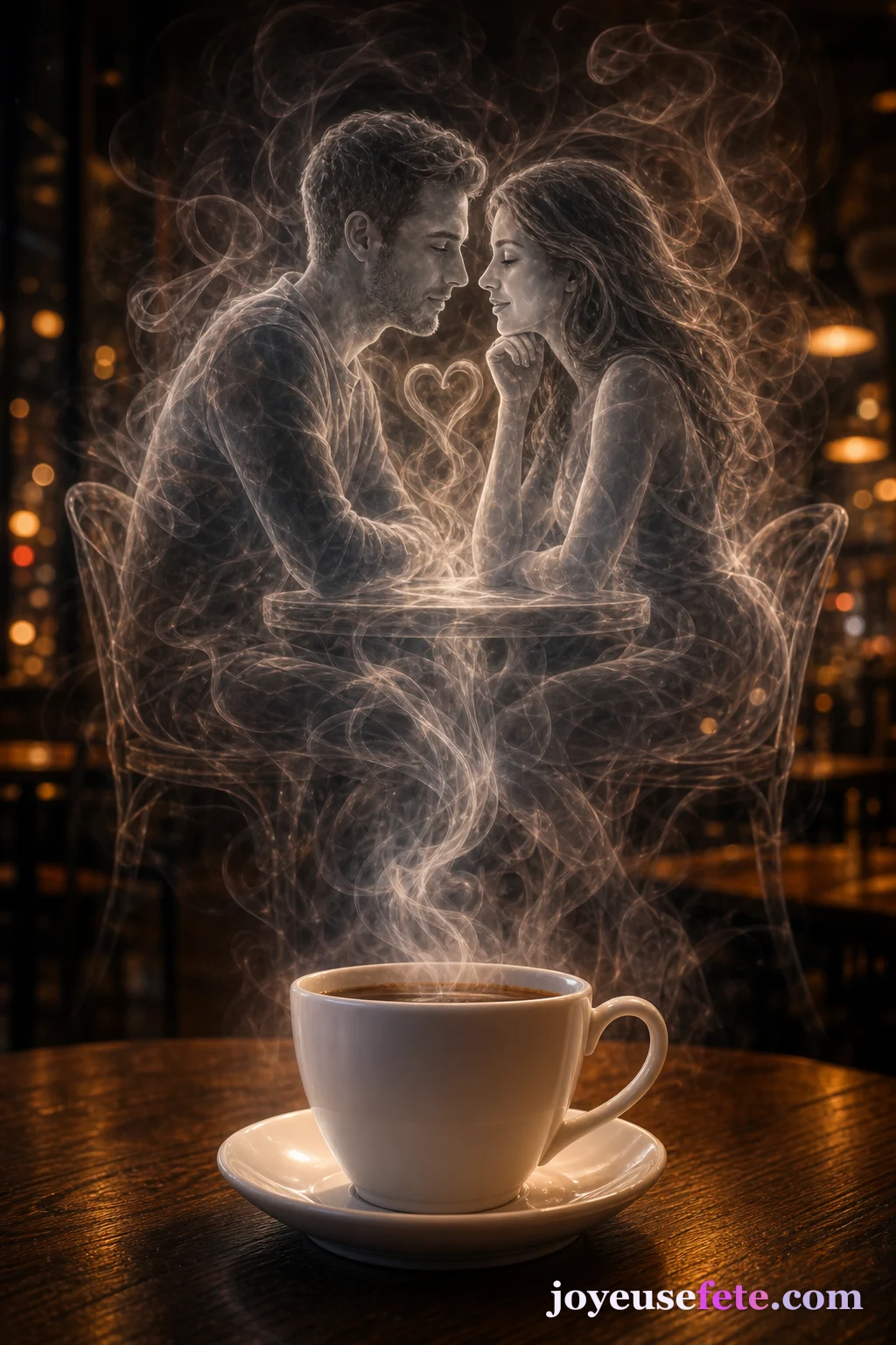 Couple en volutes · café