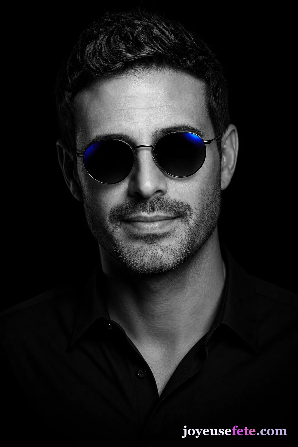 Portrait lunettes noires
